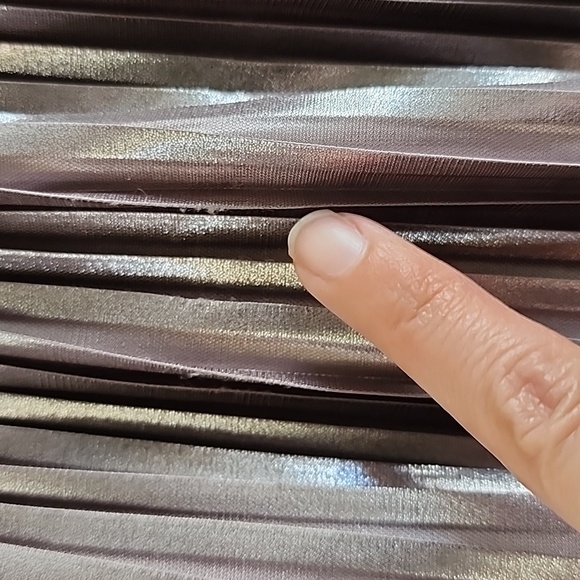 Banana Republic Metallic Pleated Midi Skirt - Silver Taupe - Picture 9 of 9